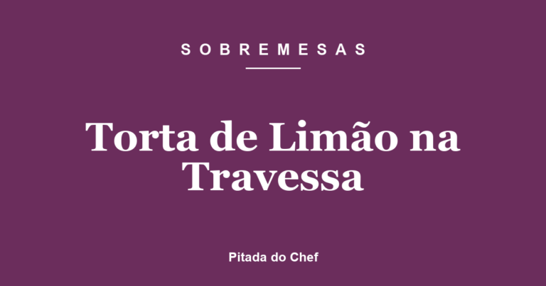 Torta de Limão na Travessa