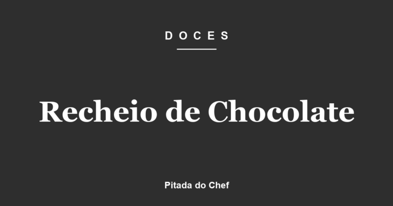 Recheio de Chocolate
