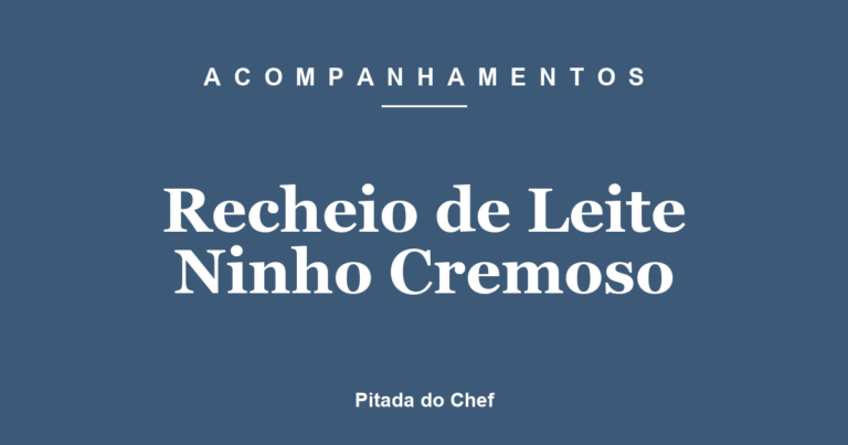Recheio de Leite Ninho Cremoso
