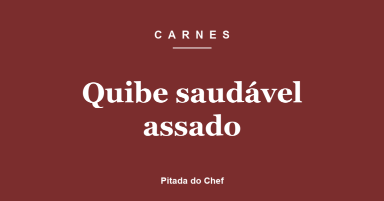 Quibe saudável assado
