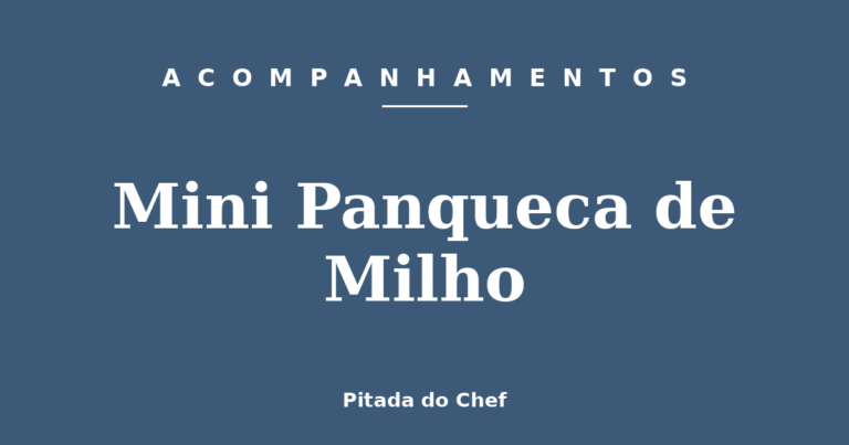 Mini Panqueca de Milho
