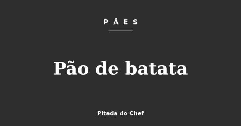 Pão de batata