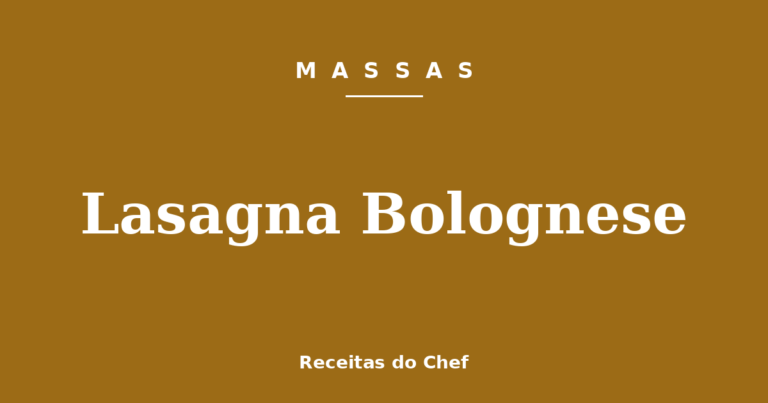 Lasagna Bolognese