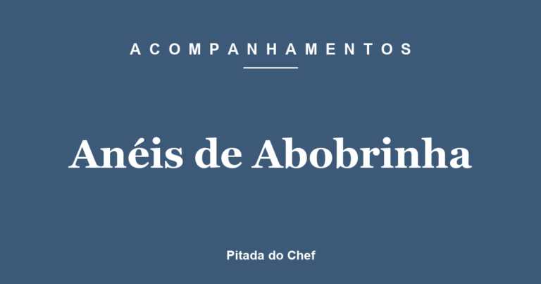 Anéis de Abobrinha