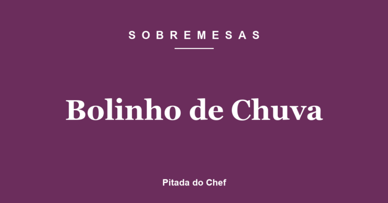 Bolinho de Chuva