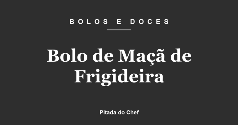 Bolo de Maçã de Frigideira