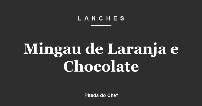 Mingau de Laranja e Chocolate