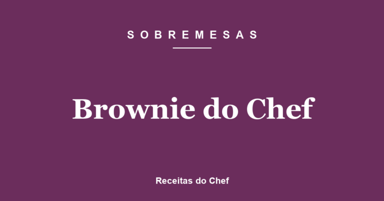 Brownie do Chef