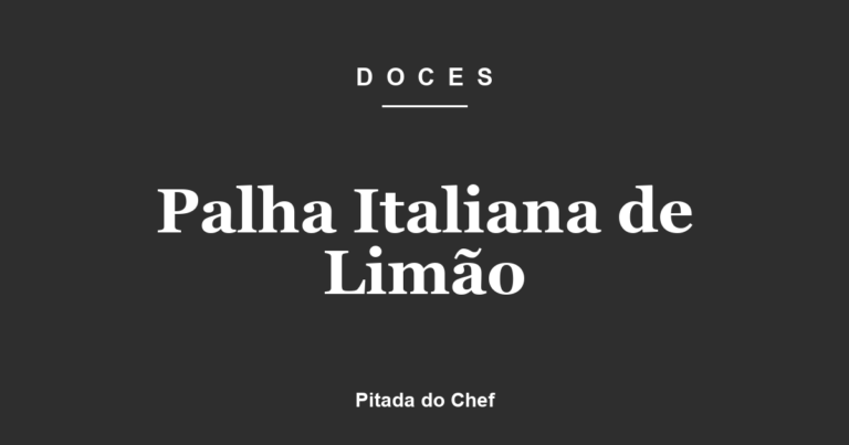 Palha Italiana de Limão