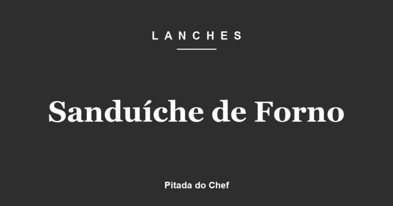 Sanduíche de Forno