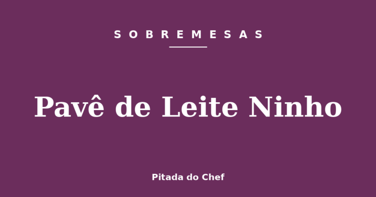 Pavê de Leite Ninho