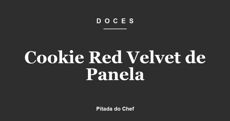 Cookie Red Velvet de Panela