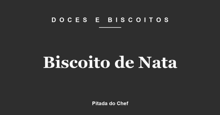 Biscoito de Nata