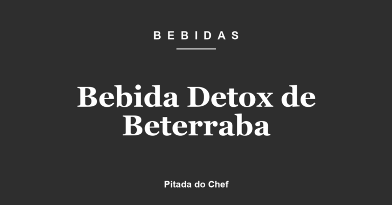 Bebida Detox de Beterraba