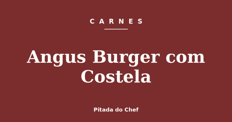 Angus Burger com Costela