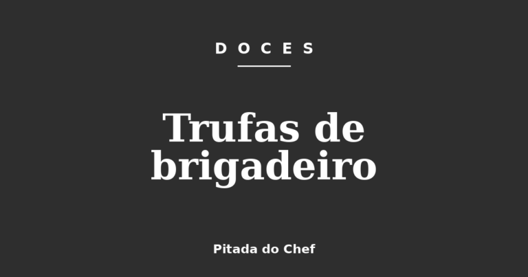 Trufas de brigadeiro