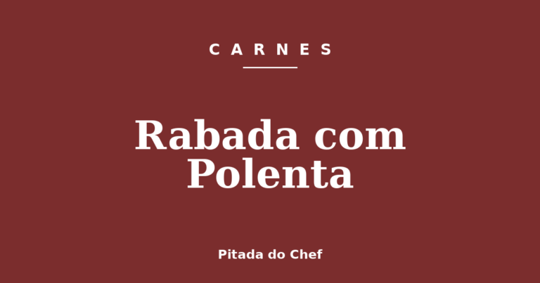 Rabada com Polenta
