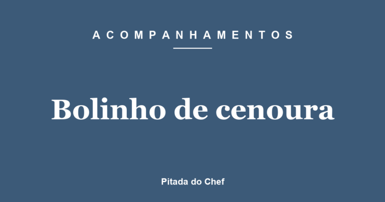 Bolinho de cenoura