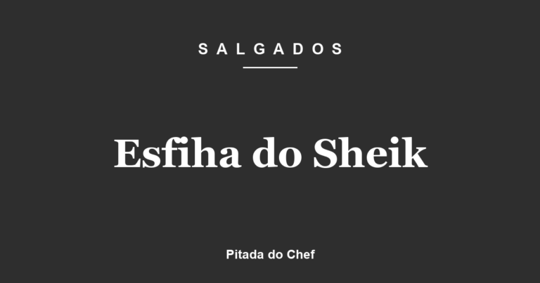 Esfiha do Sheik