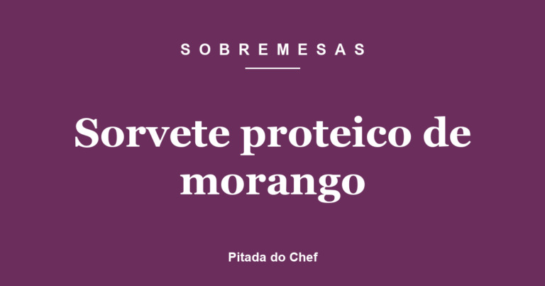 Sorvete proteico de morango