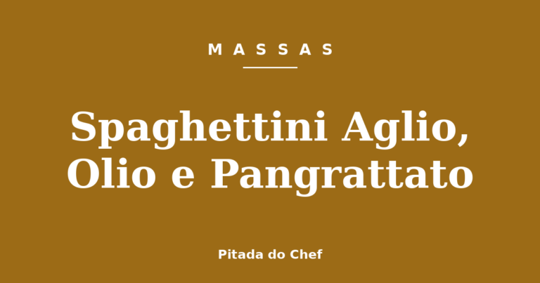 Spaghettini Aglio, Olio e Pangrattato