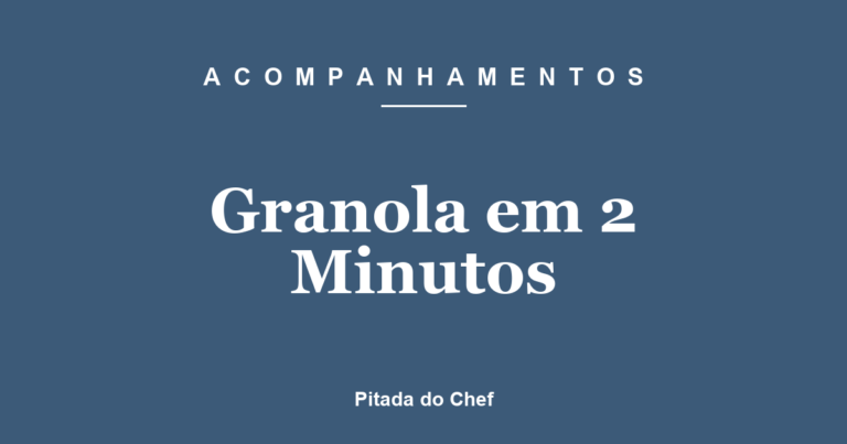 Granola em 2 Minutos
