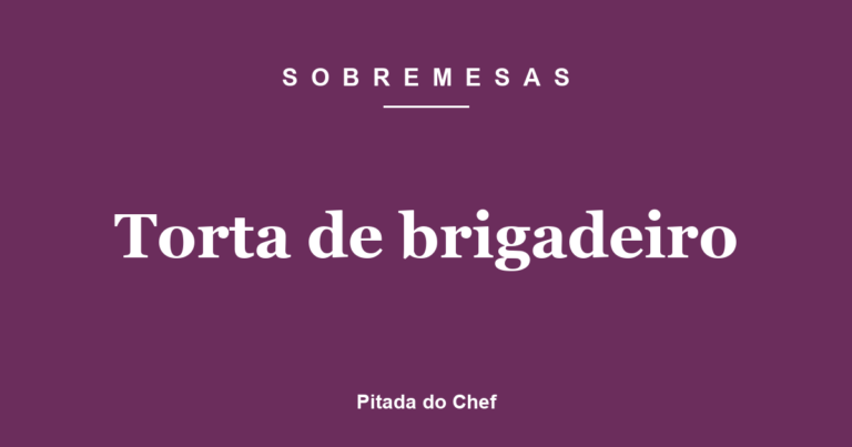 Torta de brigadeiro