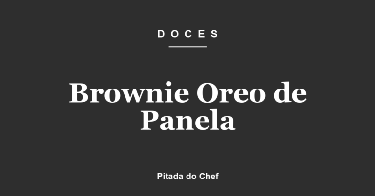 Brownie Oreo de Panela