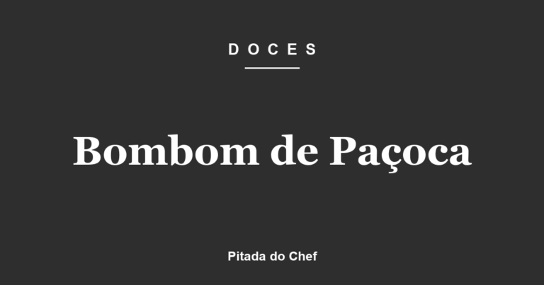 Bombom de Paçoca