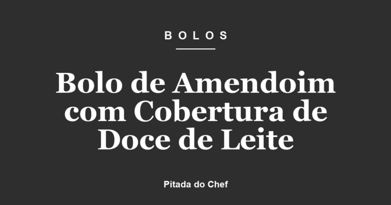 Bolo de Amendoim com Cobertura de Doce de Leite