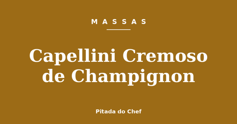 Capellini Cremoso de Champignon