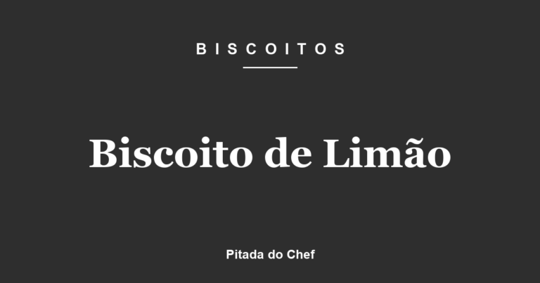 Biscoito de Limão