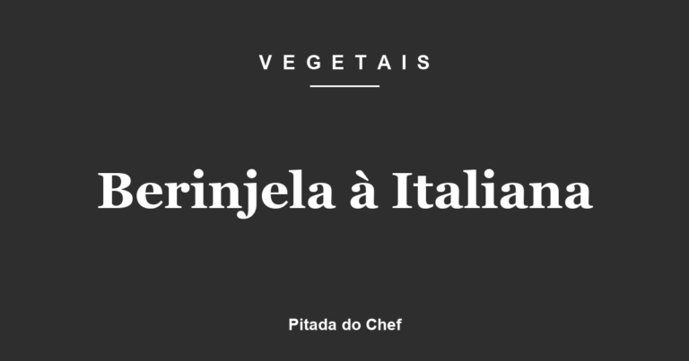 Berinjela à Italiana
