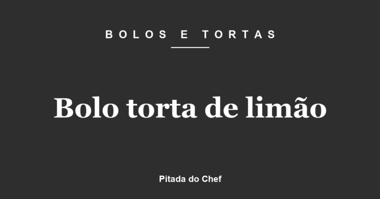 Bolo torta de limão