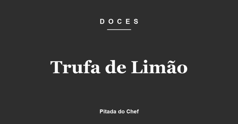 Trufa de Limão