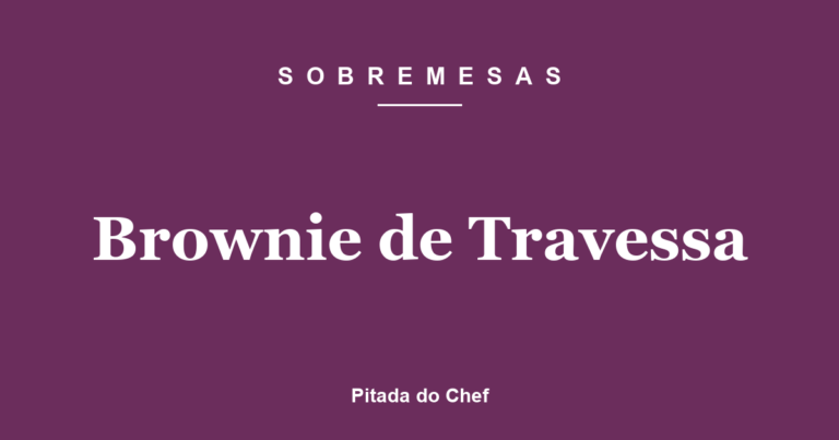 Brownie de Travessa