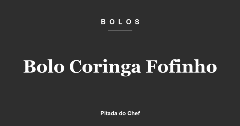 Bolo Coringa Fofinho