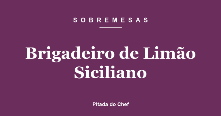 Brigadeiro de Limão Siciliano