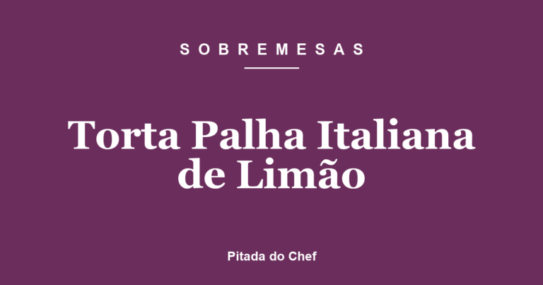 Torta Palha Italiana de Limão