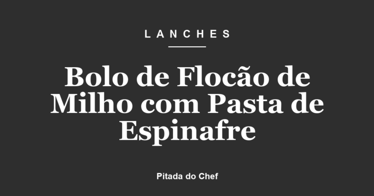Bolo de Flocão de Milho com Pasta de Espinafre