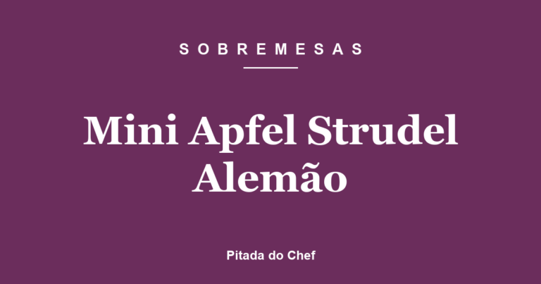 Mini Apfel Strudel Alemão