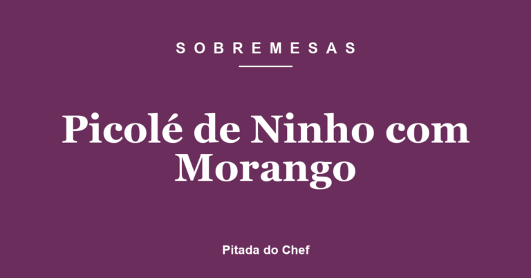 Picolé de Ninho com Morango