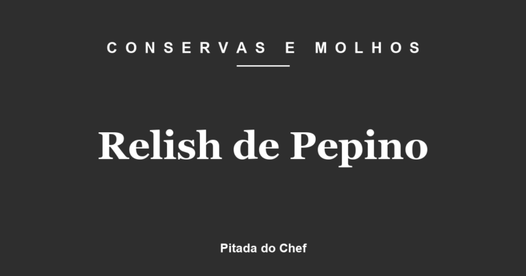Relish de Pepino