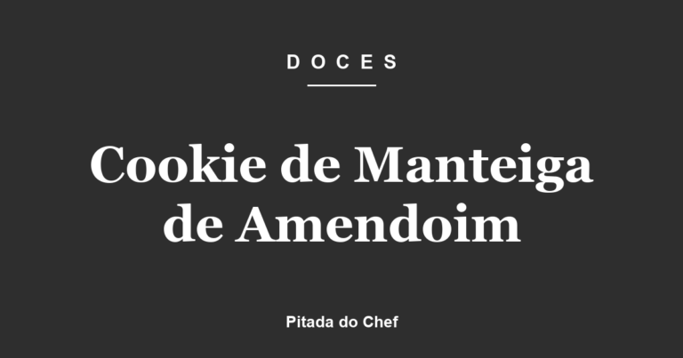 Cookie de Manteiga de Amendoim
