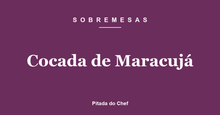 Cocada de Maracujá