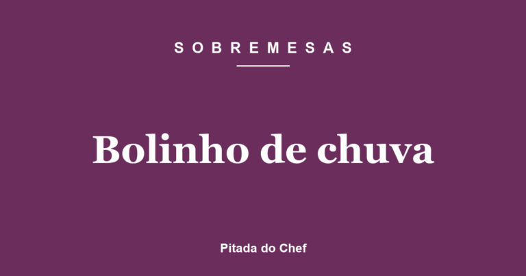 Bolinho de chuva