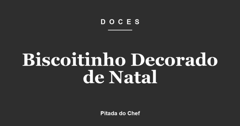 Biscoitinho Decorado de Natal