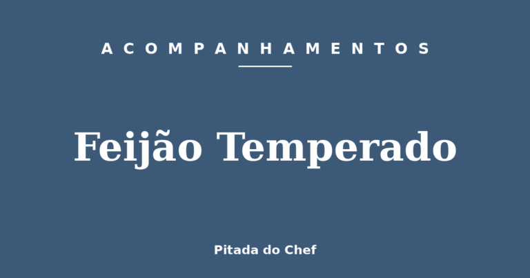 Feijão Temperado