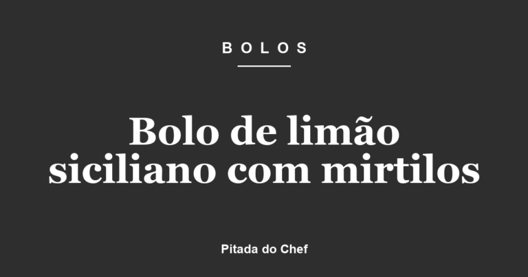 Bolo de limão siciliano com mirtilos