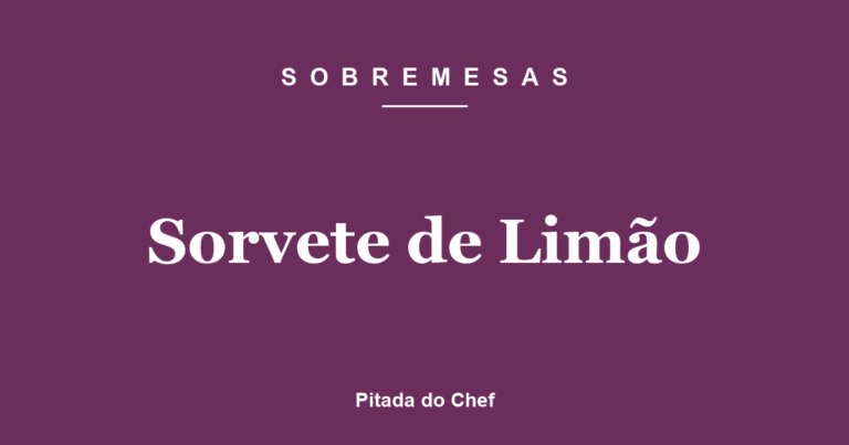 Sorvete de Limão